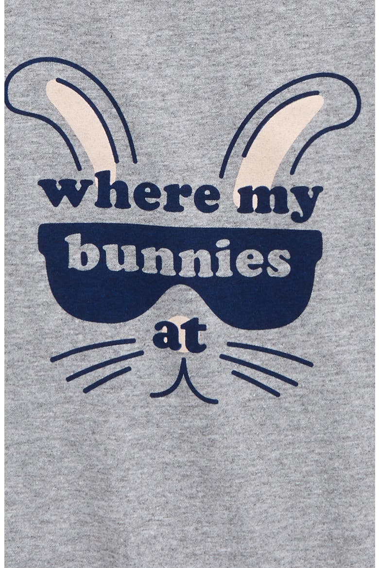 Where My Bunnies At Graphic Tee, Alternate, color, GREY