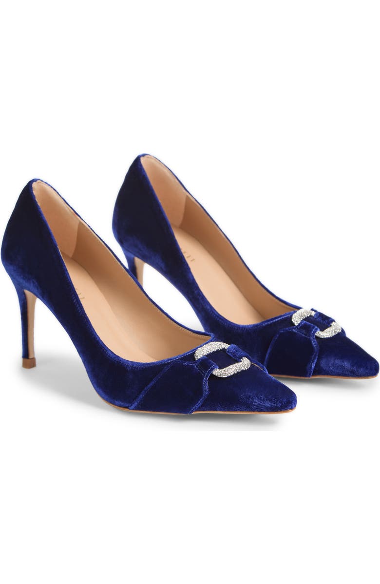 LK Bennett Thelma Crystal Oloid Pointed Toe Pump, Main, color, Imperial Blue