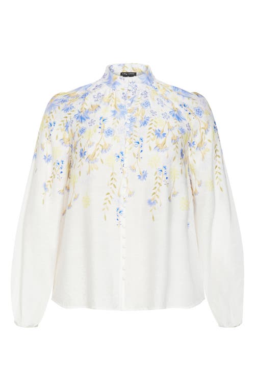 City Chic Lilliana Satin Shirt In White