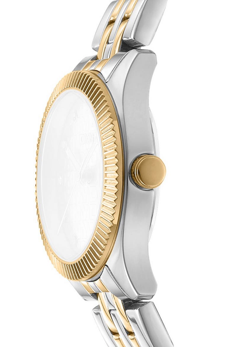 Everyday Logo Embossed Bracelet Watch, 26mm, Alternate, color, SILVER/ TWO TONE