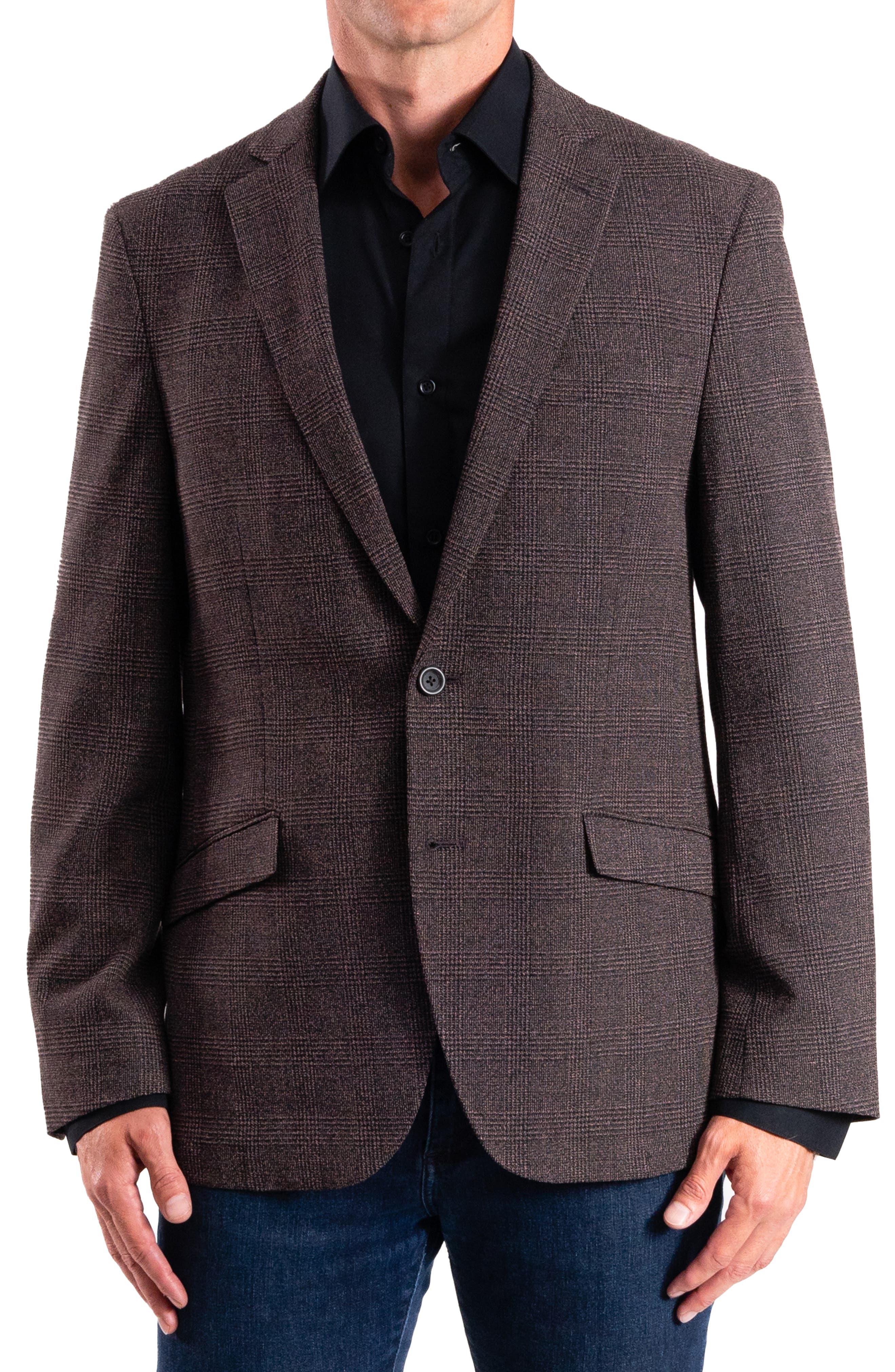 SAVILE ROW CO Charcoal Plaid Sport Coat