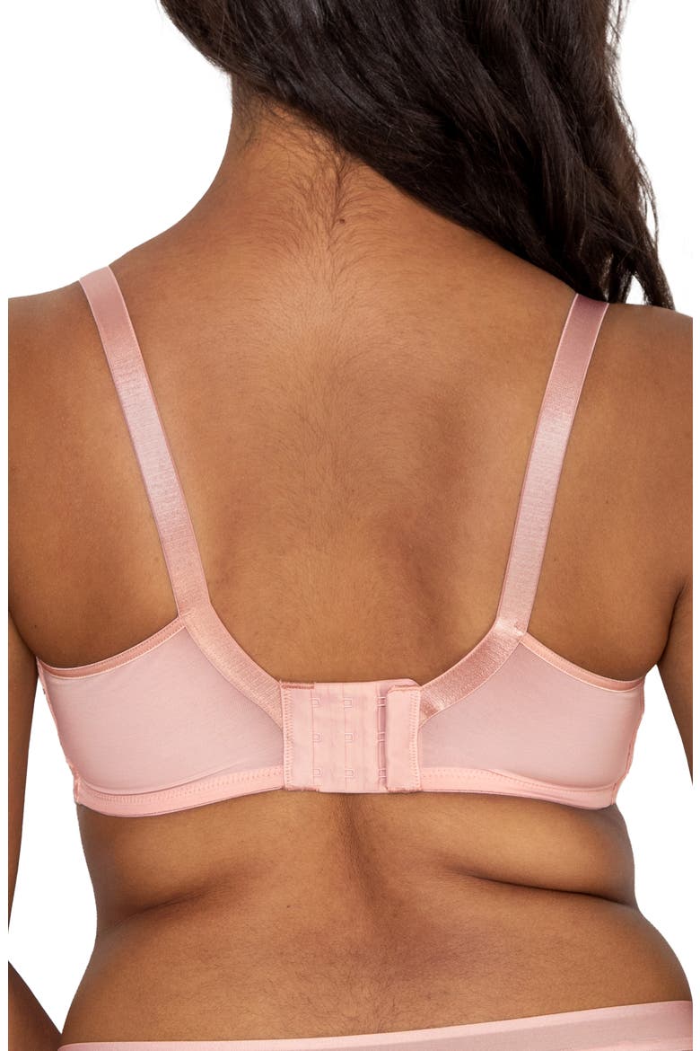 No-Show Lace Underwire Unlined Bra, Alternate, color, BLUSHING ROSE