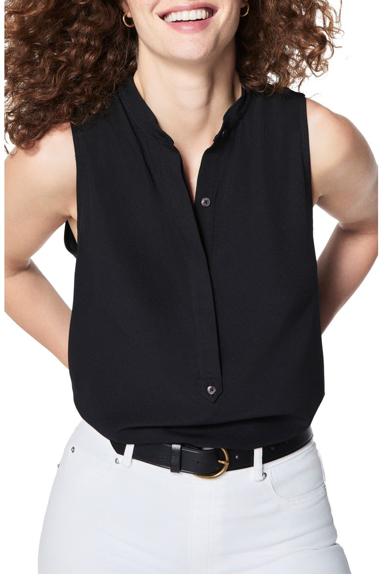 Sleeveless Crepe Top, Main, color, CLASSIC BLACK
