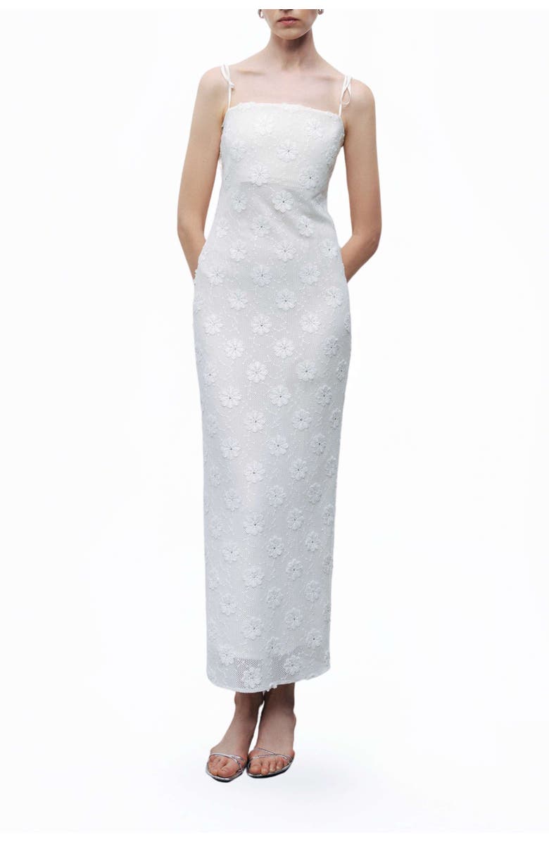 Nocturne Stone Embroidered Dress, Main, color, 