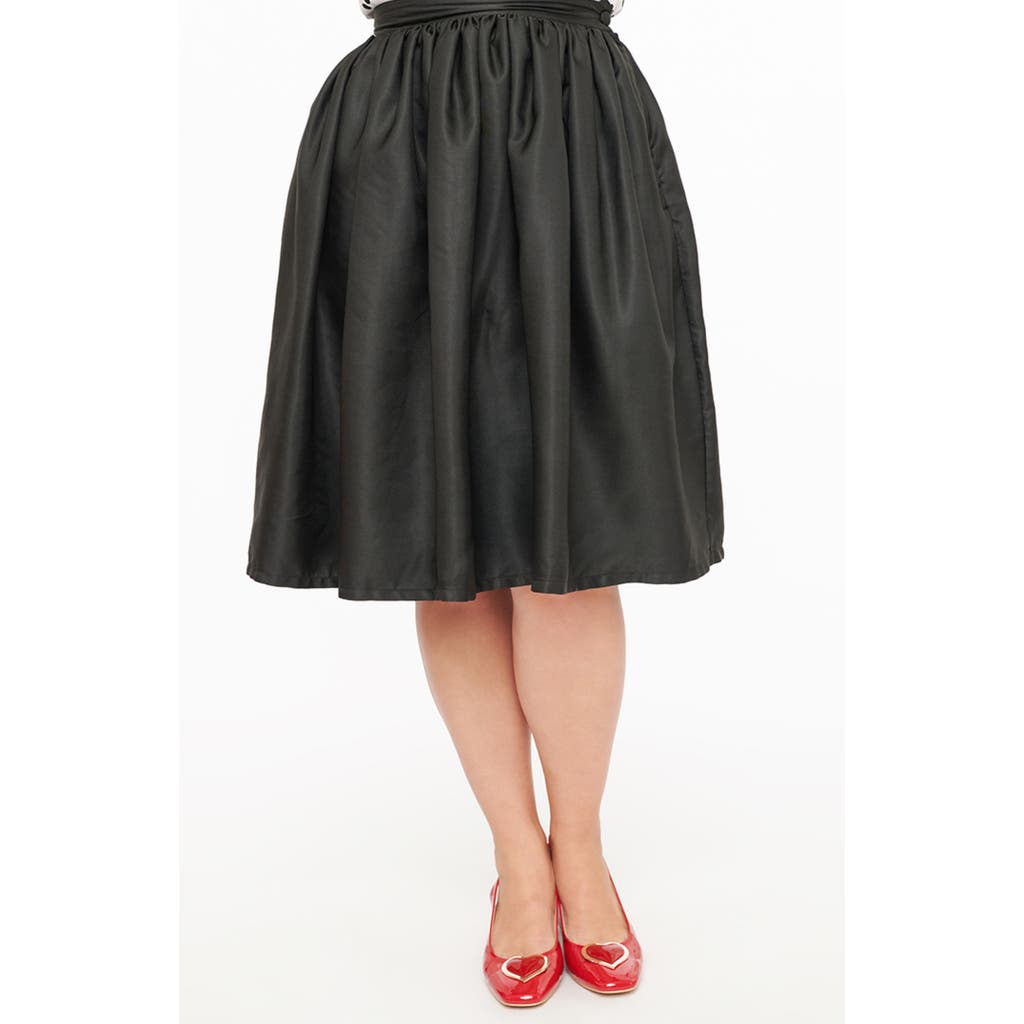 UNIQUE VINTAGE UNIQUE VINTAGE PRINTED WOVEN GELLAR SWING SKIRT
