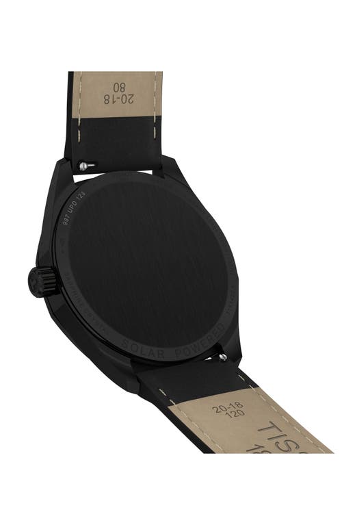 Tissot Prc 100 Solar Quartz Leather Strap Watch, 39mm