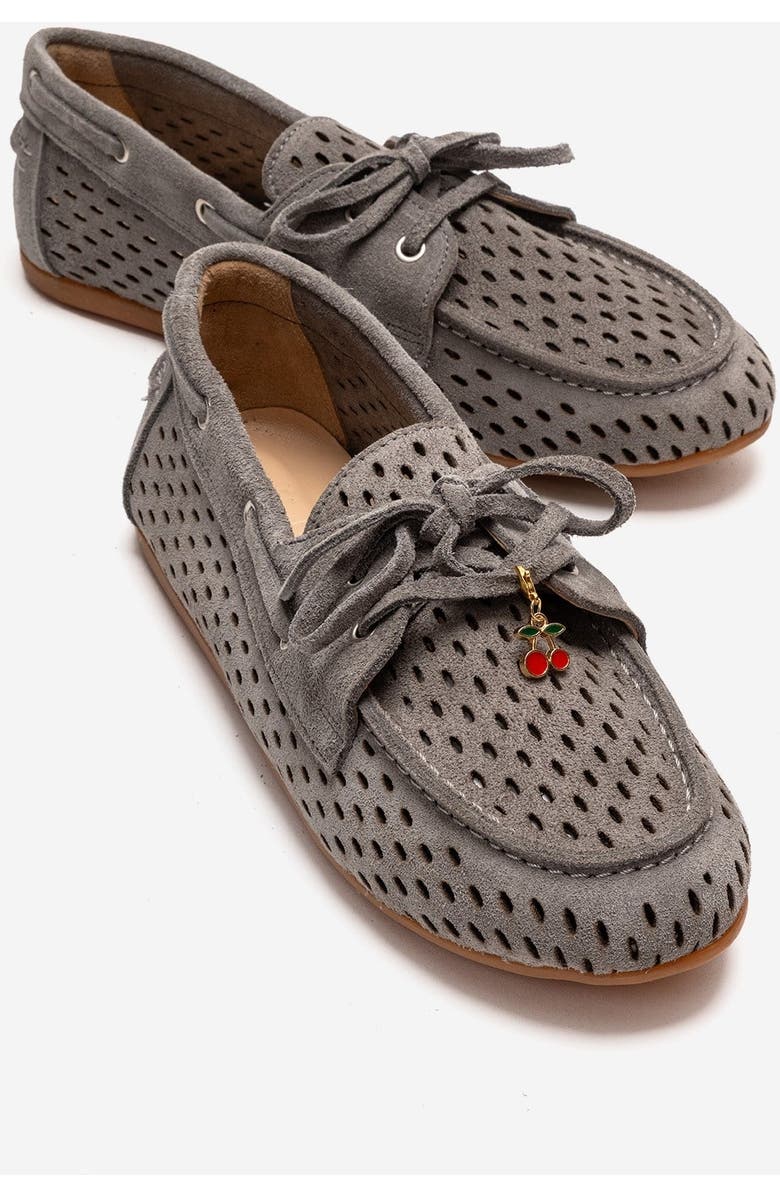 Forever & Always Shoes Stevo Leather Lace Up Loafer, Main, color, Grey Suede