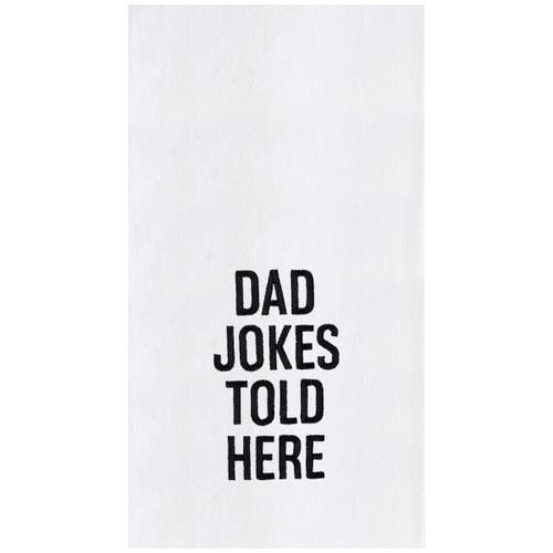 C & F Home C&f Home Dad Jokes Told Here Father's Day Kitchen And Bathroom Embroidered Hand Towel In White