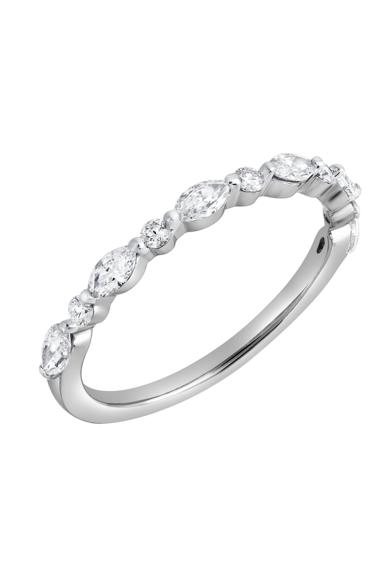 Mariah 0.5 Ct Marquise Lab Grown Diamond Band, Alternate, color, 14K White Gold