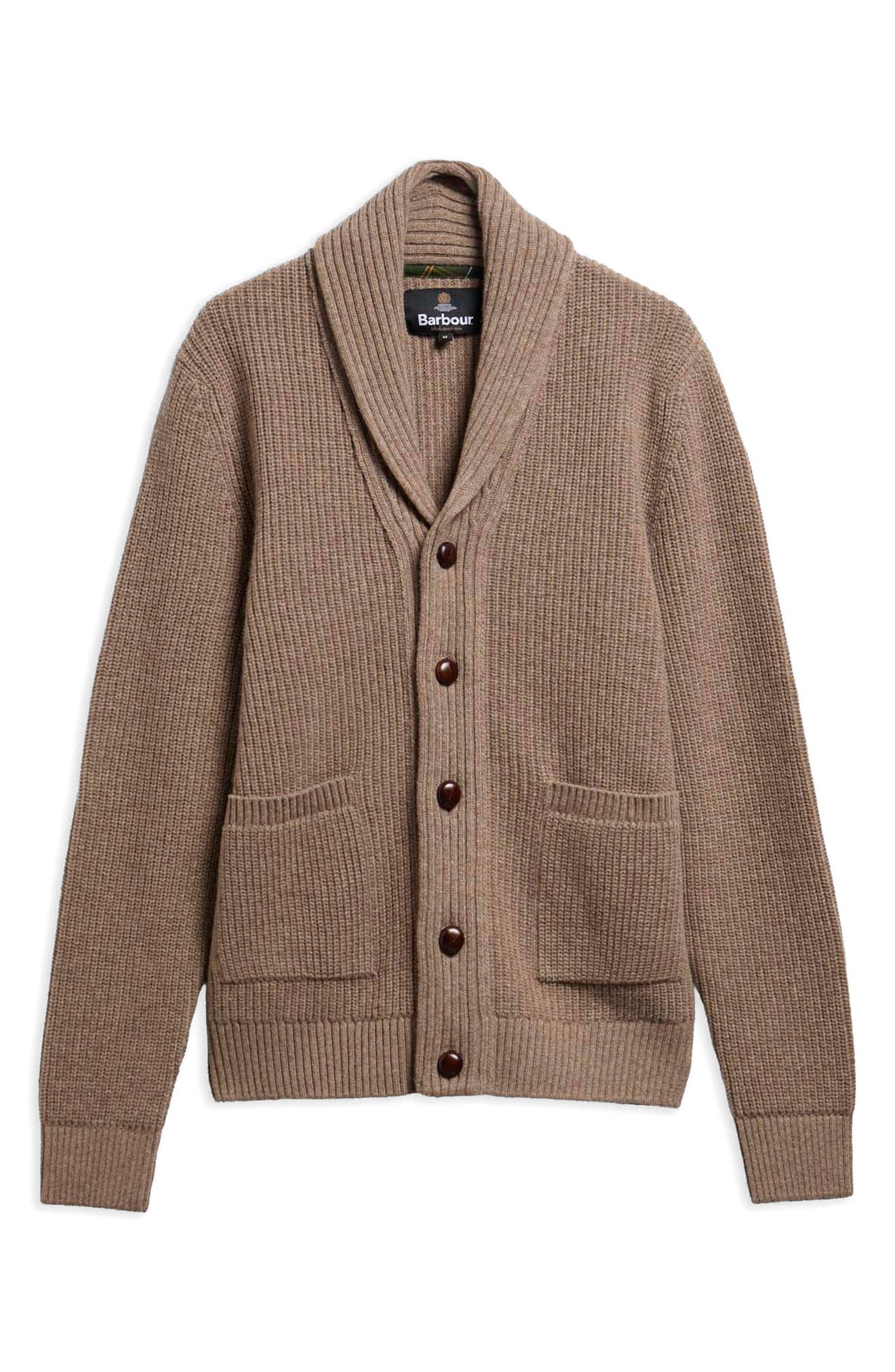 Barbour Hartland Shawl Collar Wool Cardigan (Men) | Nordstrom