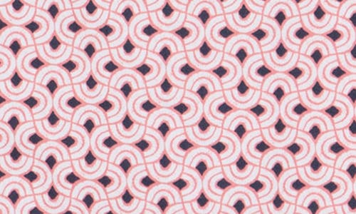 Original Penguin Geo Print Stretch Cotton Poplin Button-up Shirt In Dusty Rose