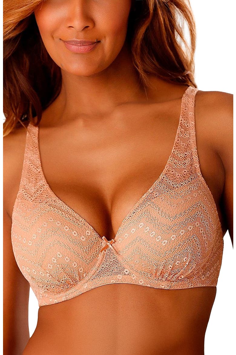 Padded Plunge Bra, Main, color, Tan