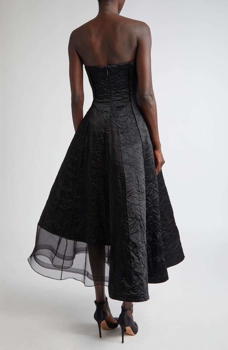 Jason Wu Collection Brushstroke Fray Jacquard Asymmetric Mixed Media Gown, Alternate, color,