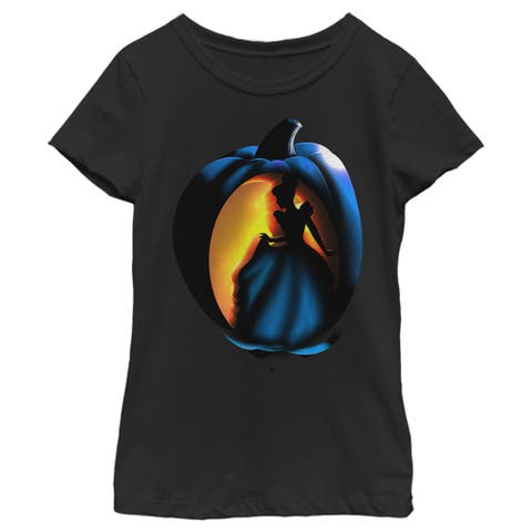 Girl's Cinderella Halloween Pumpkin  Graphic T-Shirt