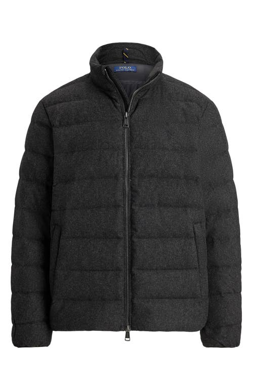 Polo Ralph Lauren The Colden Herringbone Down Jacket In Black