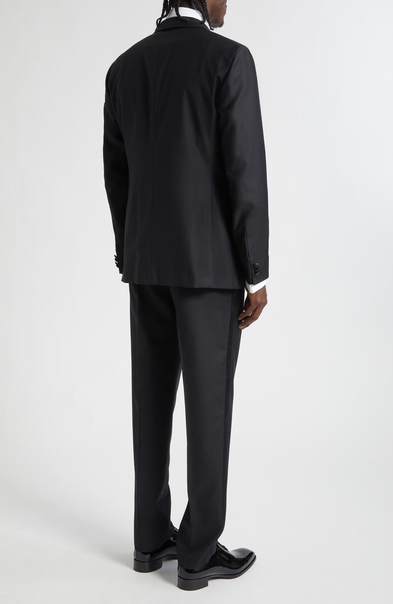 Boglioli Stretch Wool Tuxedo, Alternate, color, Black