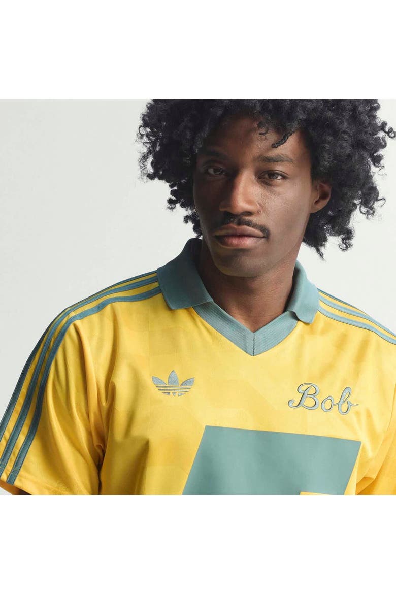 Men's adidas x Bob Marley Yellow Jamaica National Team Originals Fashion Jersey, Alternate, color, Yellow