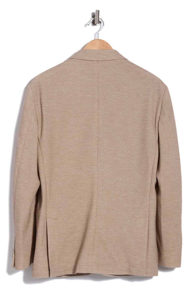 Solid Pique Knit Sport Coat, Alternate, color, TAN HEATHER