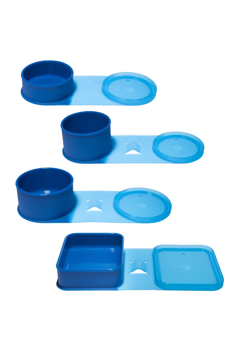 Silicone Go Go Bowls Set Of 4 10, 20, 30 Oz, Alternate, color, Blue