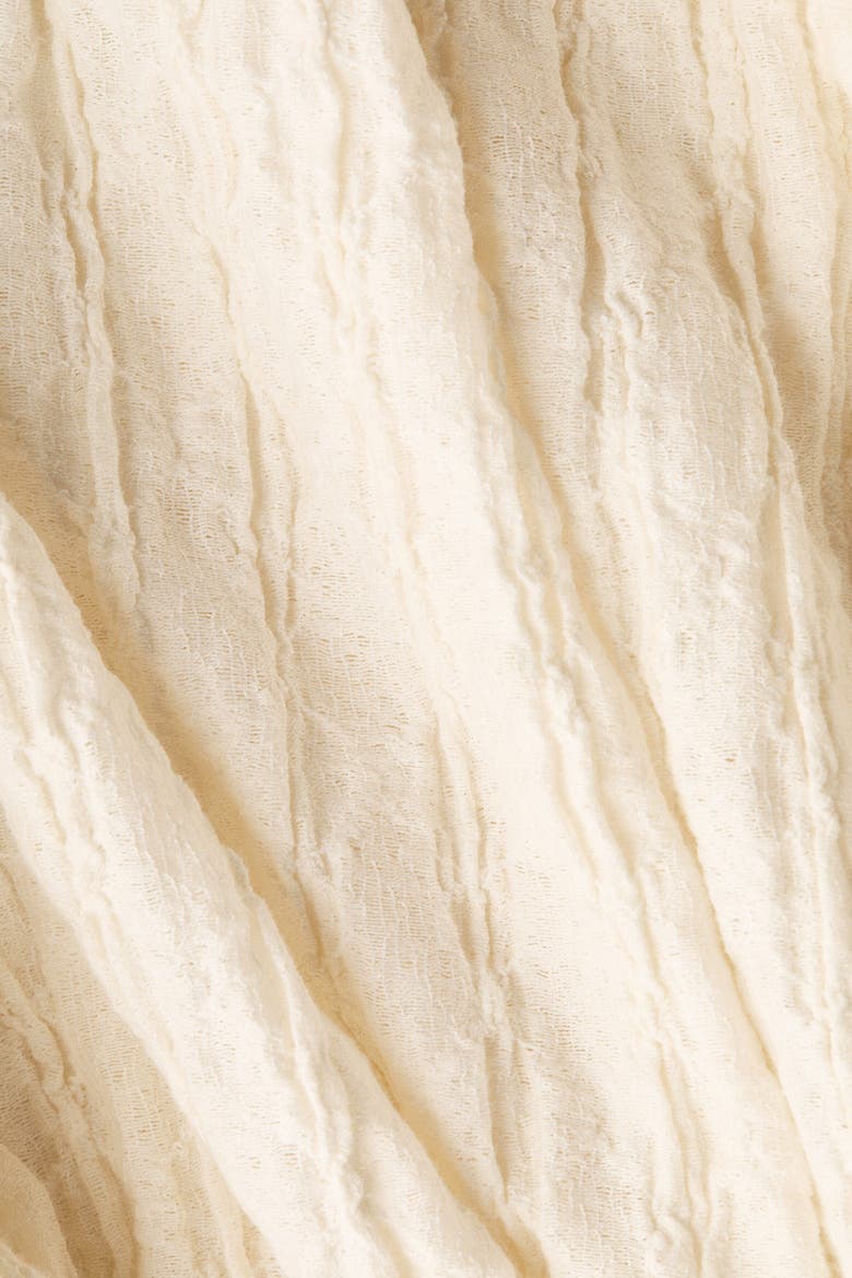 Textured Bubble-hem Blouse, Alternate, color, Cream