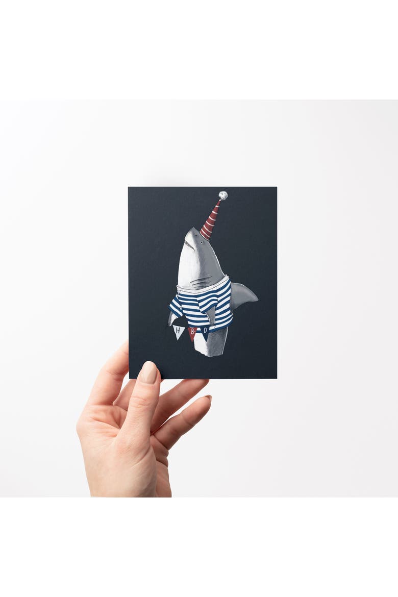 Happy Birthday Greeting Card Pack (3ct) "Shark HBD", Alternate, color, Multi-Pack