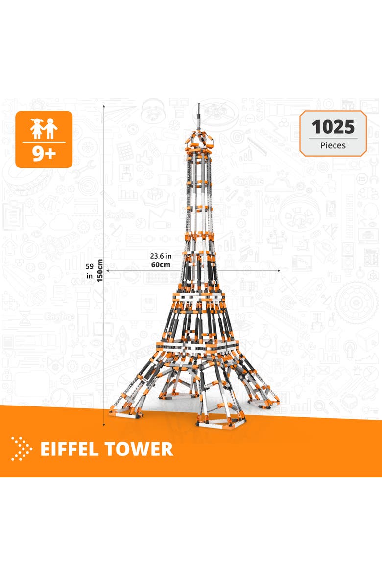 Mega Builds Eiffel Tower 1025 Piece Brick Building Set, Alternate, color, Multicolored