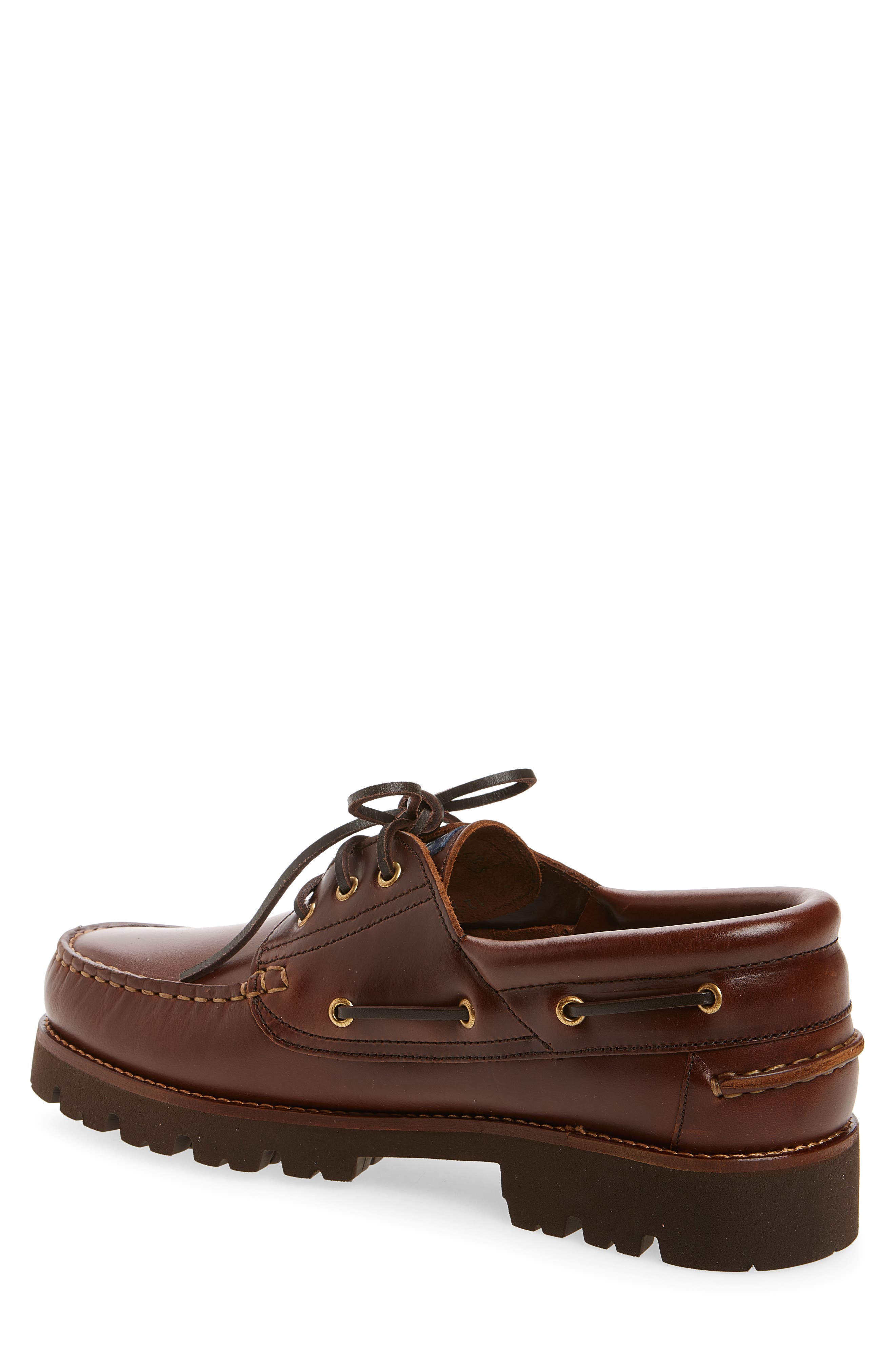 Fluchos Richfield Lug Sole Boat Shoe, Alternate, color, Chestnut