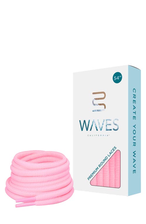 Waves California 54-inch Premium Round Shoelaces In Pink