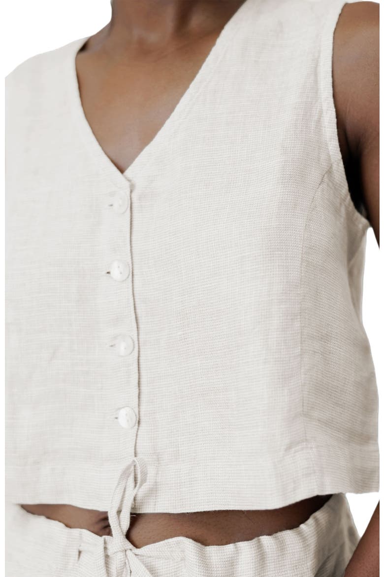 Cropped vest shirt, Alternate, color, Off-white