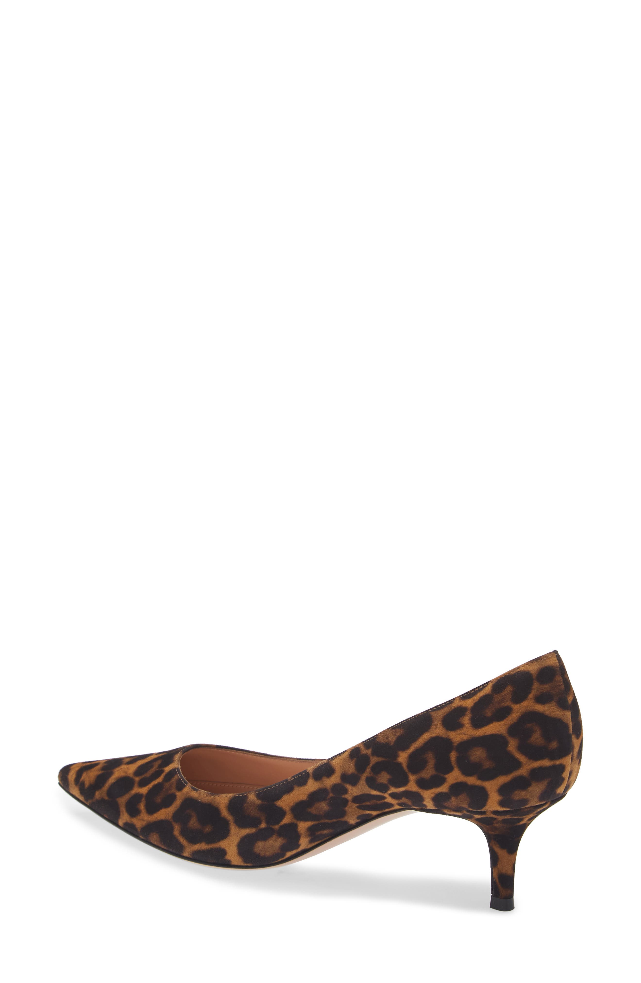 Gianvito Rossi Leopard Print Suede Pump, Alternate, color, 