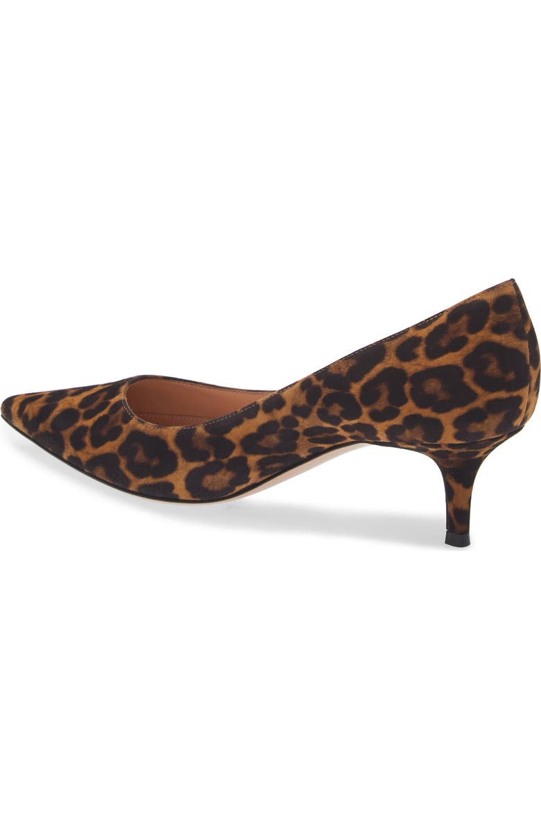 Gianvito Rossi Leopard Print Suede Pump, Alternate, color,