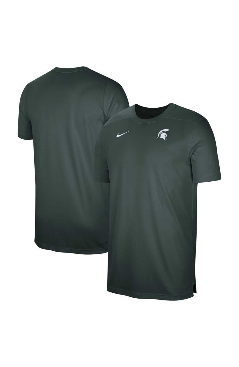 Nike Men's Nike  Green Michigan State Spartans Sideline Coaches Performance Top, Main, color, Green