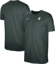 Nike Men's Nike  Green Michigan State Spartans Sideline Coaches Performance Top