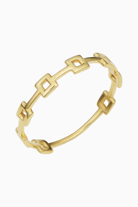 14K Yellow Gold Buttoned-Up Ring