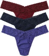 Hanky Panky Holiday Cracker Assorted 3-Pack Low Rise Cotton Thongs