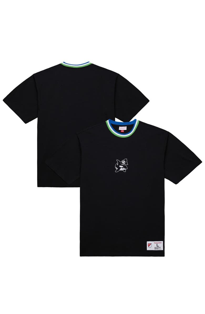 Mitchell & Ness Black Seattle Sounders FC Playmaker T-Shirt, Main, color, Black
