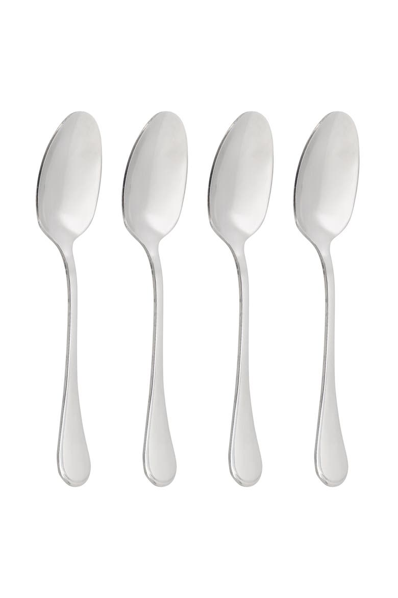 Manchester 4 Piece Stainless Steel Dinner Spoon Set, Main, color, Silver