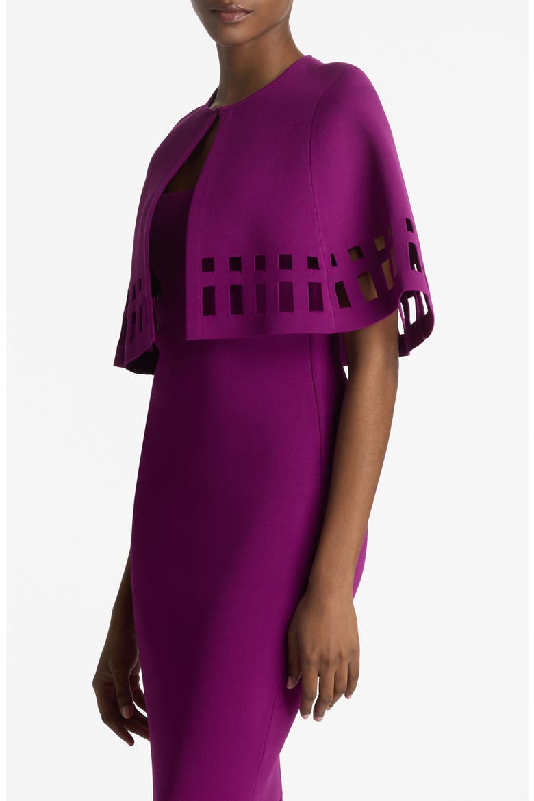 Cutout Milano Knit Cape, Alternate, color, AZALEA