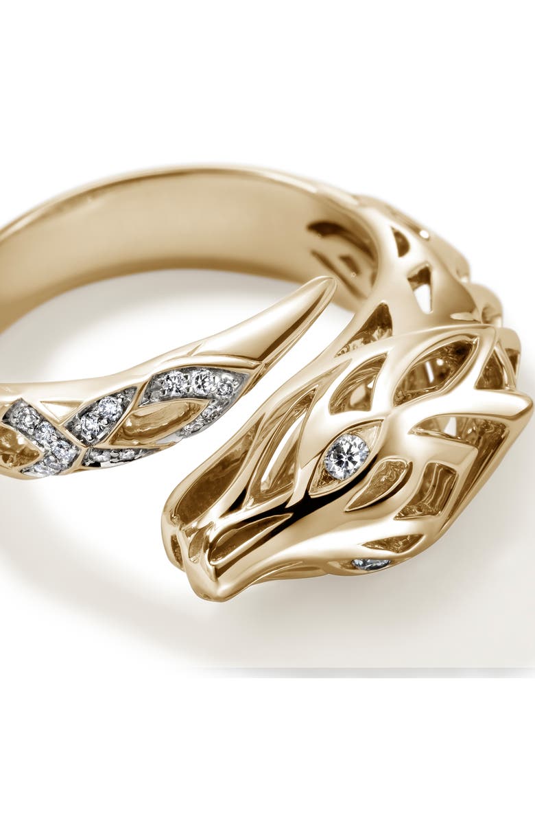 John Hardy Naga Bypass Ring, Alternate, color, Gold