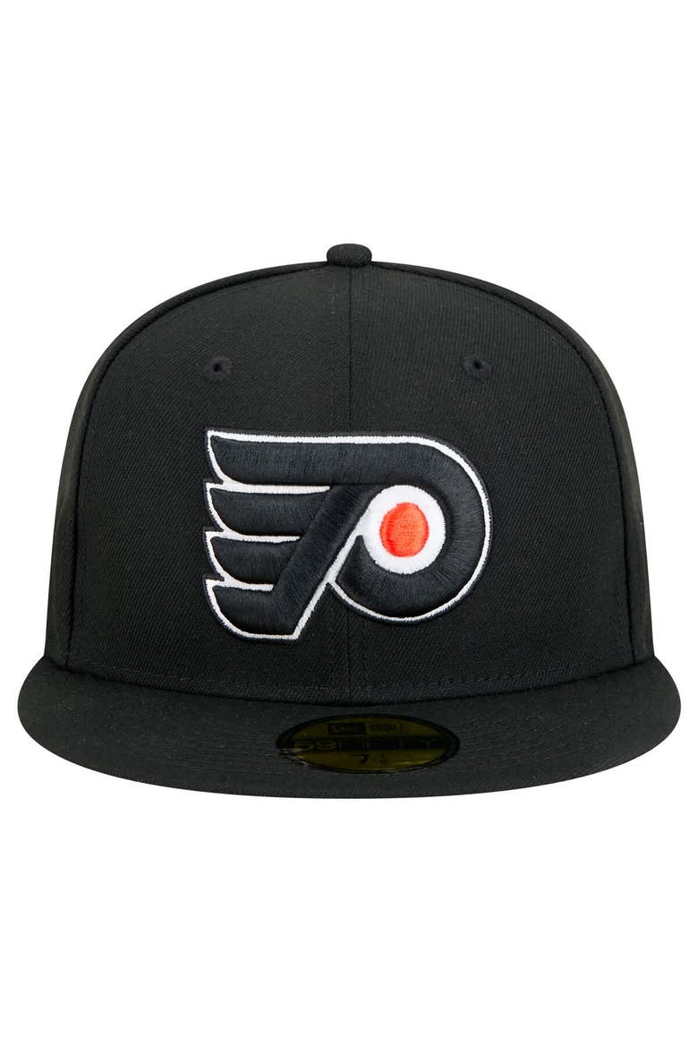 Men's New Era Black Philadelphia Flyers Core 59FIFTY Fitted Hat, Alternate, color, Black