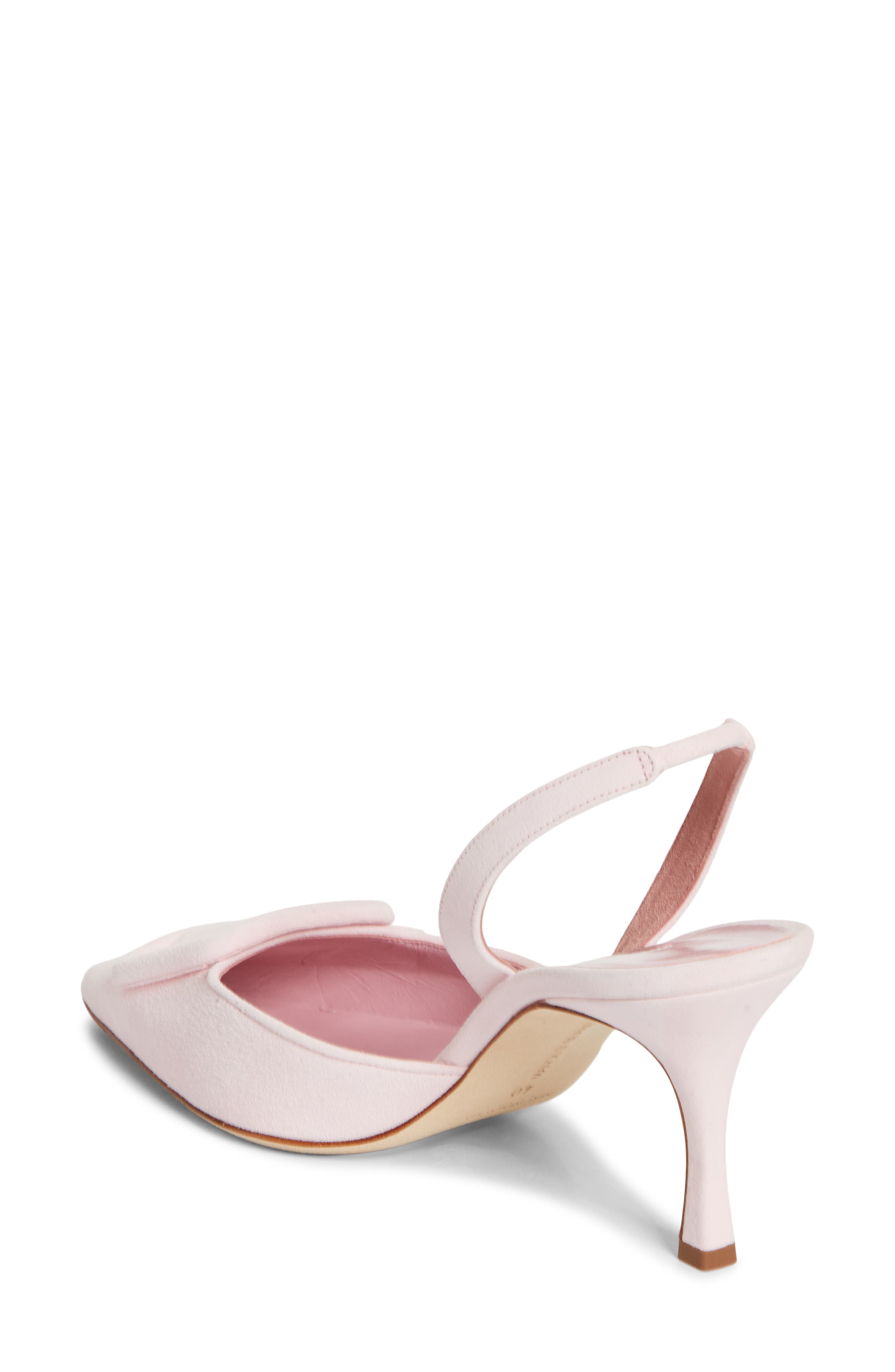 Manolo Blahnik Maysli Buckle Slingback Pump, Alternate, color, Light Pink