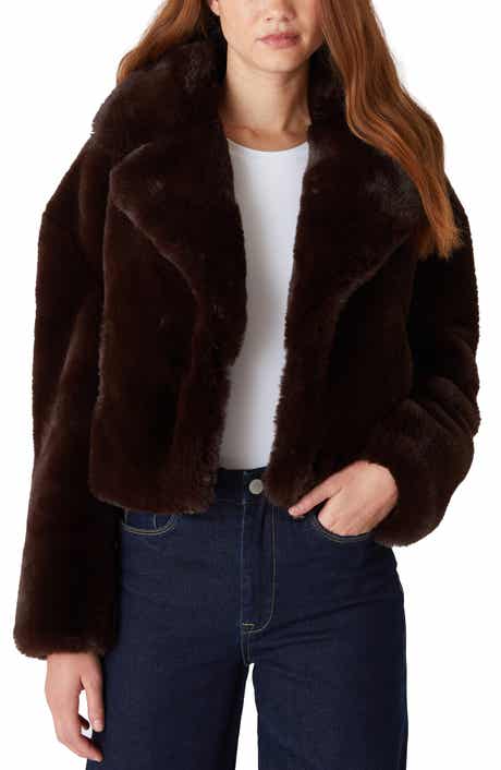 BLANKNYC Crop Faux Fur Jacket