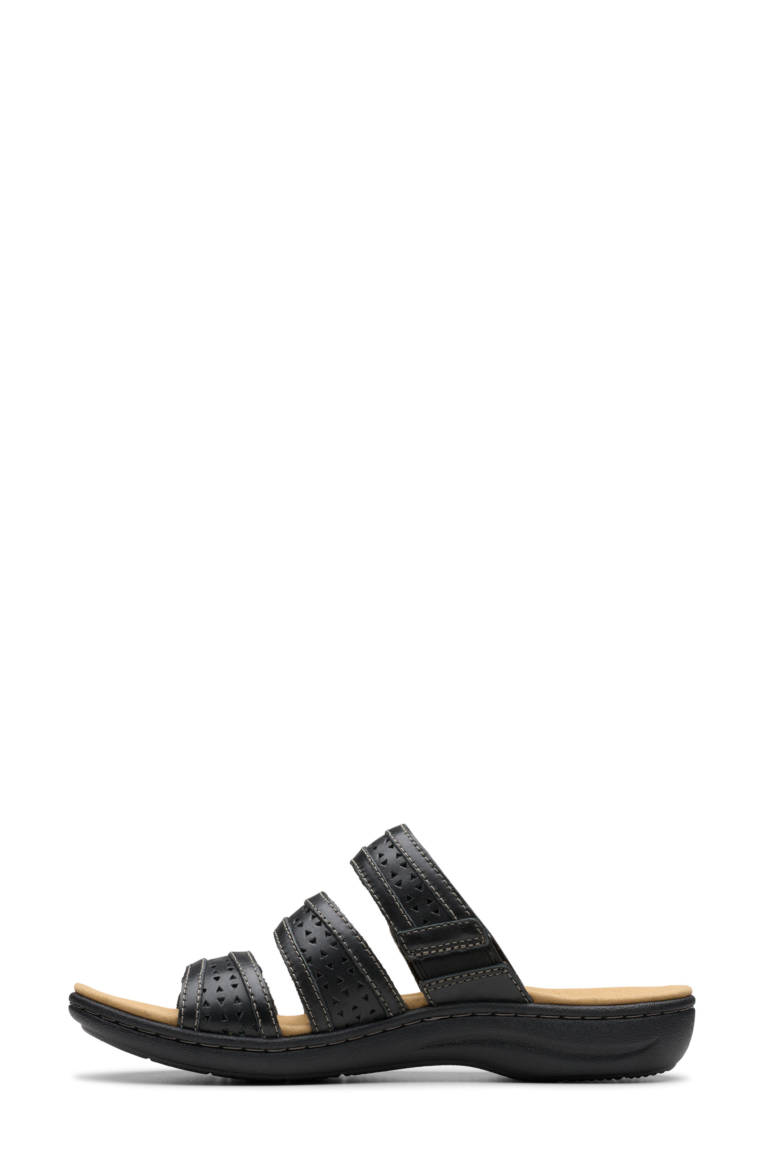 Clarks<sup>®</sup> Laurieann Dove Slide Sandal, Alternate, color, Black Leather