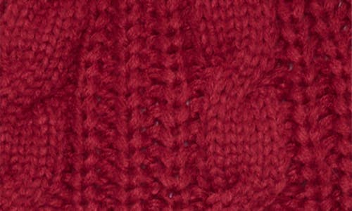 Nanette Lepore 3-piece Cable Stitch Scarf, Beanie & Gloves Set In Red