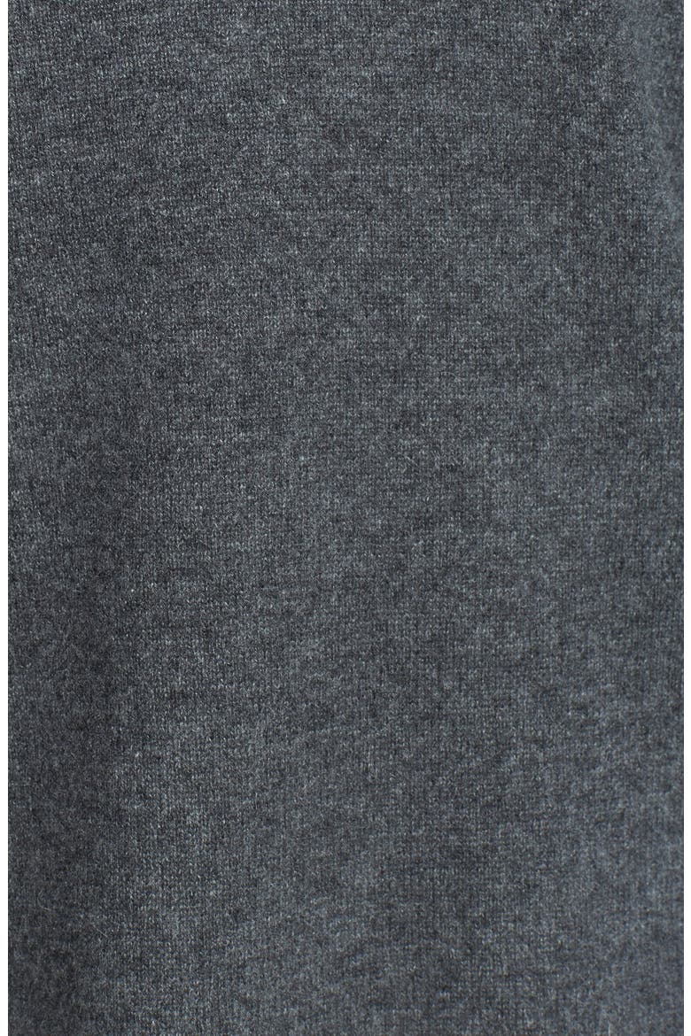 High/Low Cashmere V-Neck Tunic, Alternate, color, HEATHER CHARCOAL