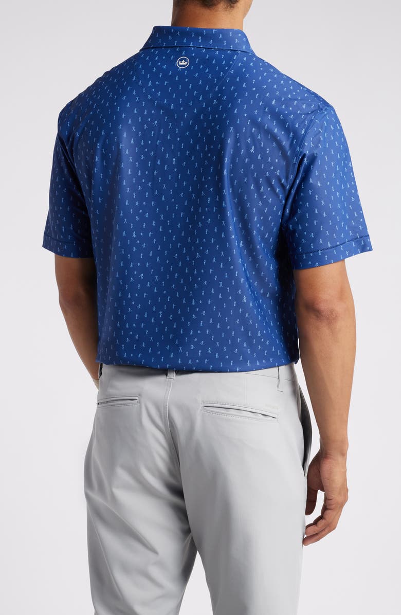 Peter Millar Fairway Par-Tee Golfer Print Performance Mesh Polo, Alternate, color,