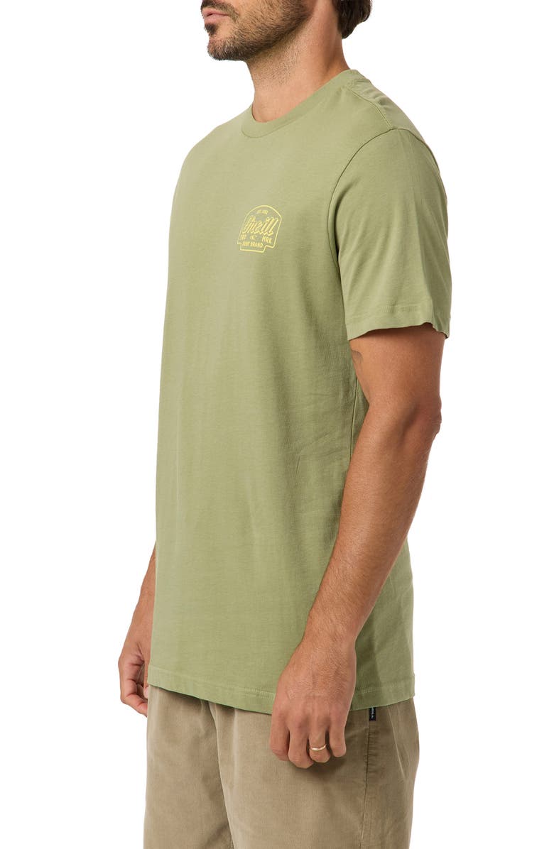 O'Neill Classic Fit Locksmith Graphic T-Shirt Fit, Alternate, color, Oil Green