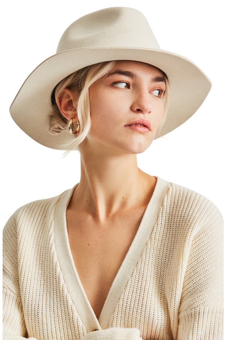 Wesley Wool Fedora, Alternate, color, DOVE