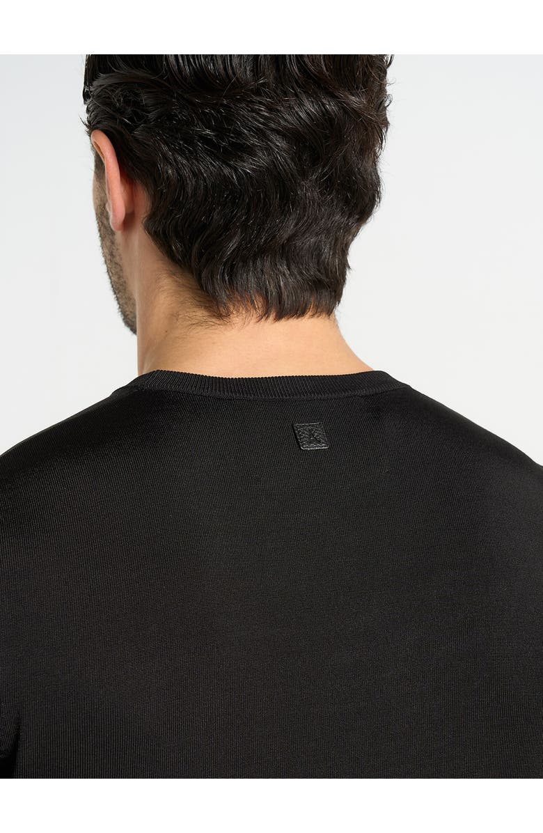 Manière De Voir Ellis Luxe Knitted T-Shirt, Alternate, color, Black