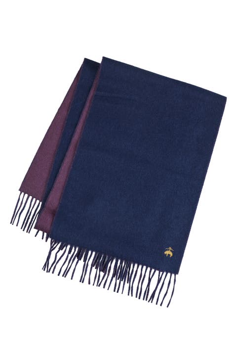 Twill Wool & Cashmere Blend Fringe Scarf